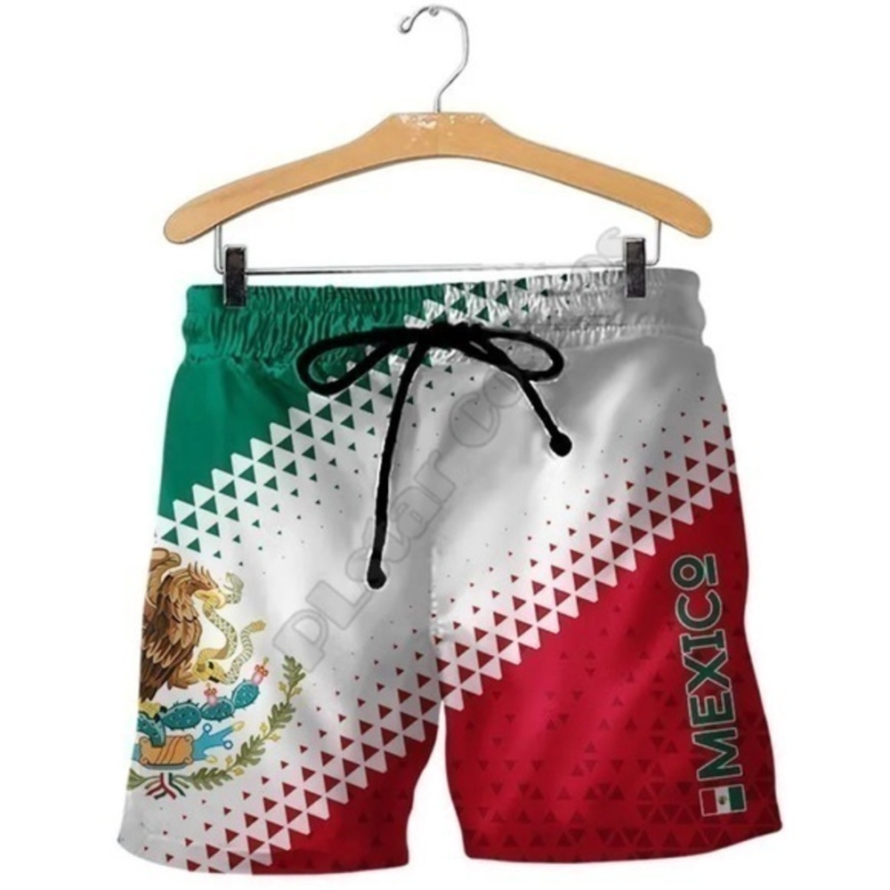 Mexico 3D Printed Casual Shorts